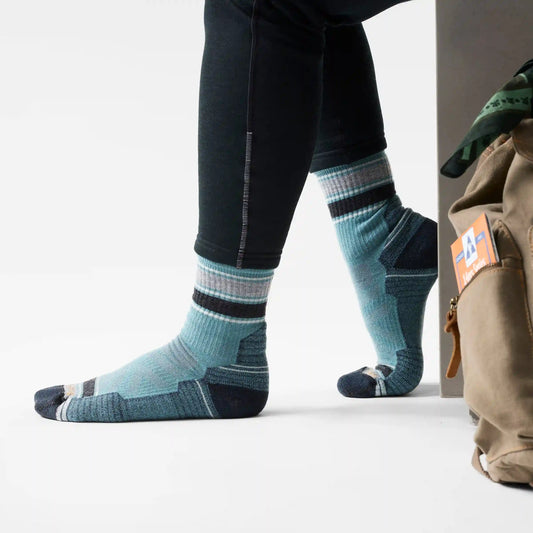 Hike Striped Mid Crew Socks