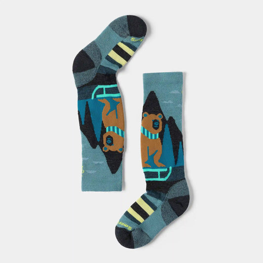 Kids' Ski Sleigh Bear Over The Calf Socks