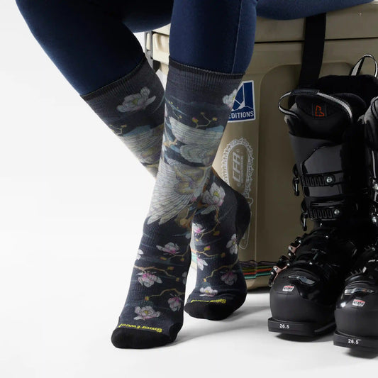 Women's Ski Nightwatcher Print Over the Calf Socks
