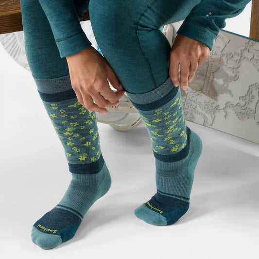 Women's Snowboard Wild Blossom Over the Calf Socks