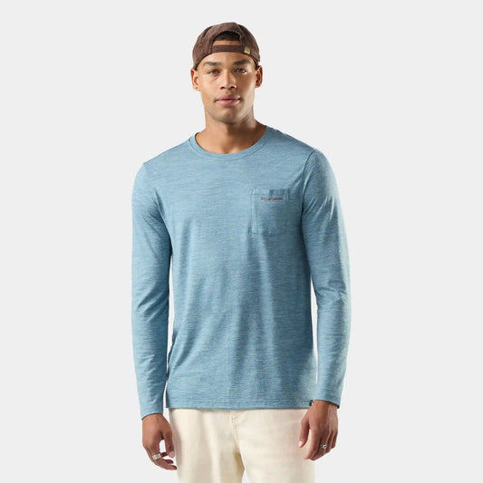 Men's Hemp Blend Go Far Bear Long Sleeve Graphic Tee